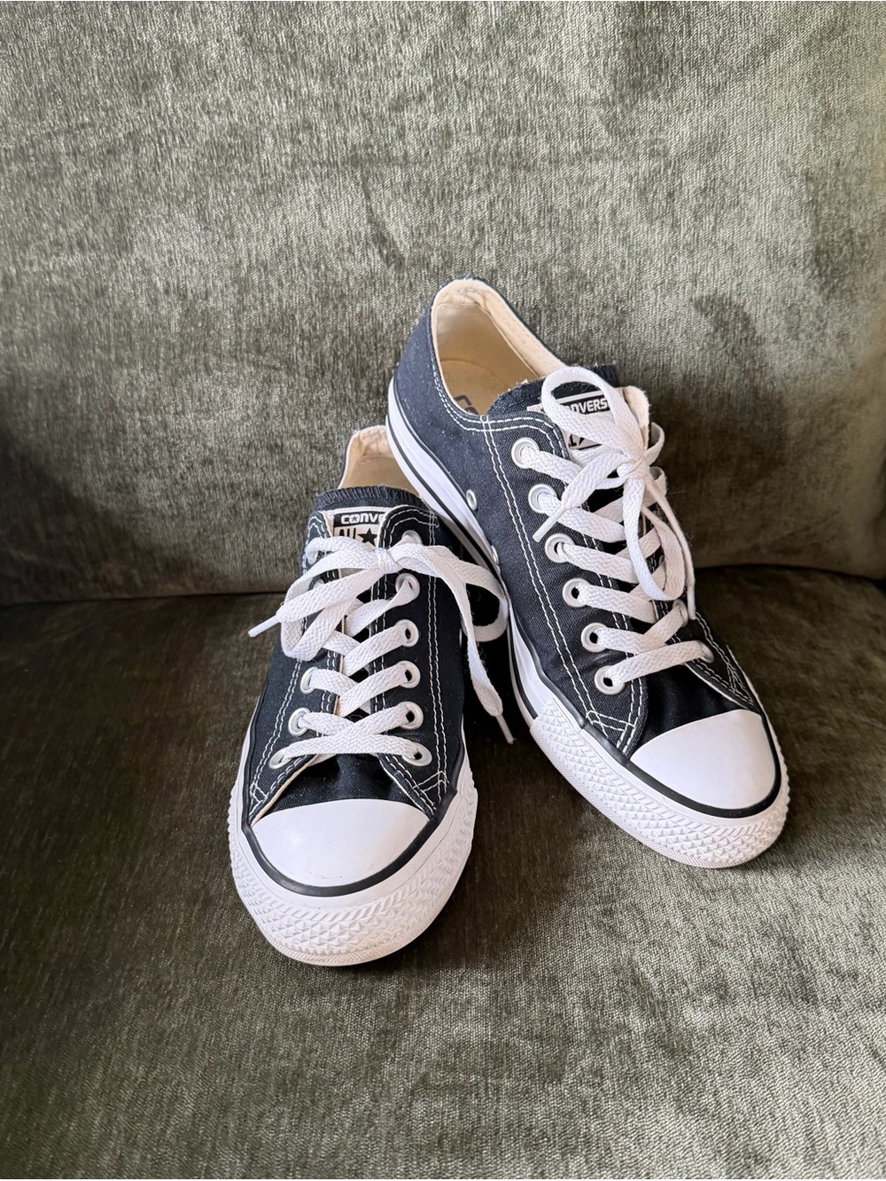 Converse Low Top Sneakers in Black and White